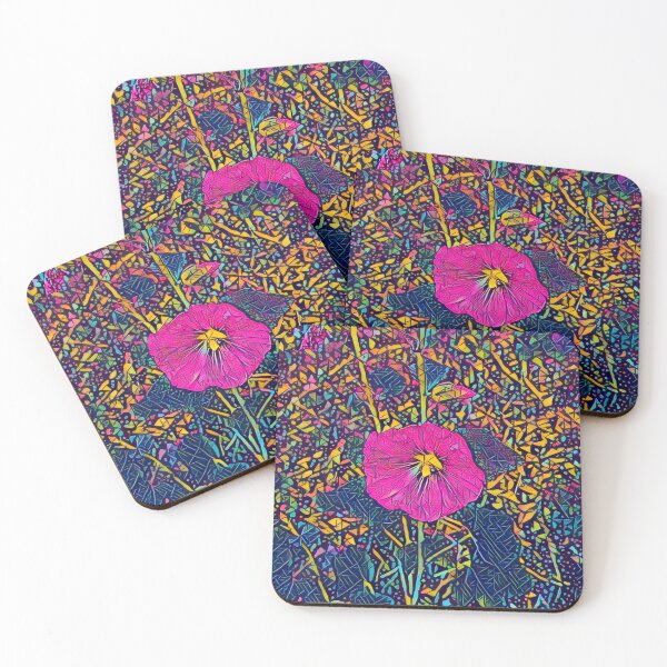Item preview, Psychedelic Neon Pink Petunia Abstract Garden Digital Painting designed and sold by BalkanBloom.