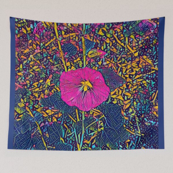 Item preview, Psychedelic Neon Pink Petunia Abstract Garden Digital Painting designed and sold by BalkanBloom.