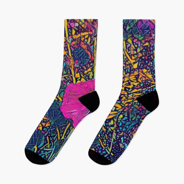 Item preview, Psychedelic Neon Pink Petunia Abstract Garden Digital Painting designed and sold by BalkanBloomArt.