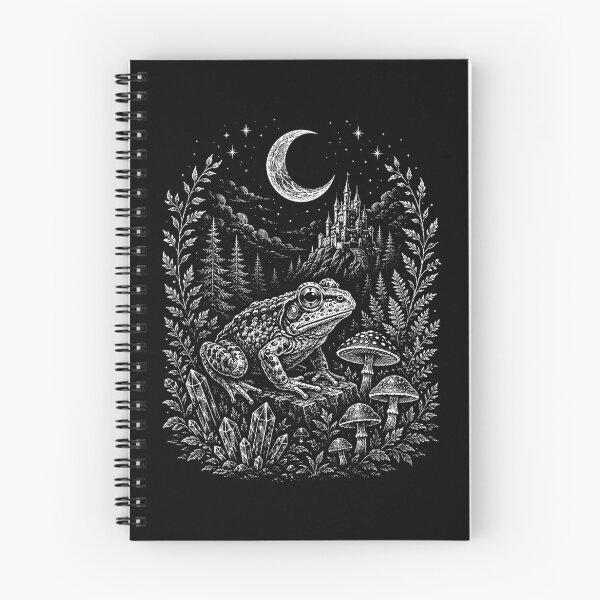 Item preview,  Woodland Moonlit Frog on Lily Pad Mushroom  Vintage designed and sold by SOUFIANE1991.