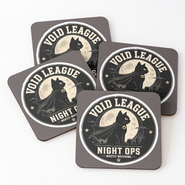 Item preview, Void League - Night Ops/Black Cat Sicker/Funny Cat Lover Decal/Minimalist Superhero Cat/Moggy Head Design designed and sold by Halejo68.