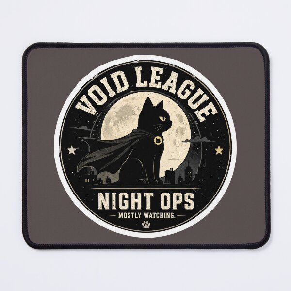 Item preview, Void League - Night Ops/Black Cat Sicker/Funny Cat Lover Decal/Minimalist Superhero Cat/Moggy Head Design designed and sold by Halejo68.