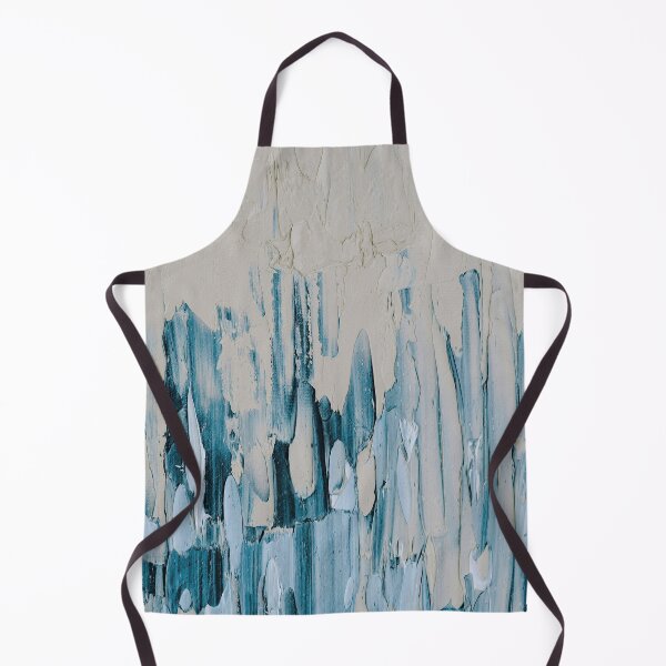 Item preview, Winter Drip – Abstract Blue and Cream Vertical Brushstroke Design designed and sold by BuckaBaby.