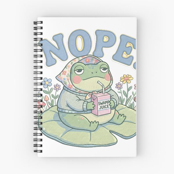 Item preview, Kawaii Frog Drinking Juice Nope Funny Introvert Anti Social Meme designed and sold by WorldShop17.
