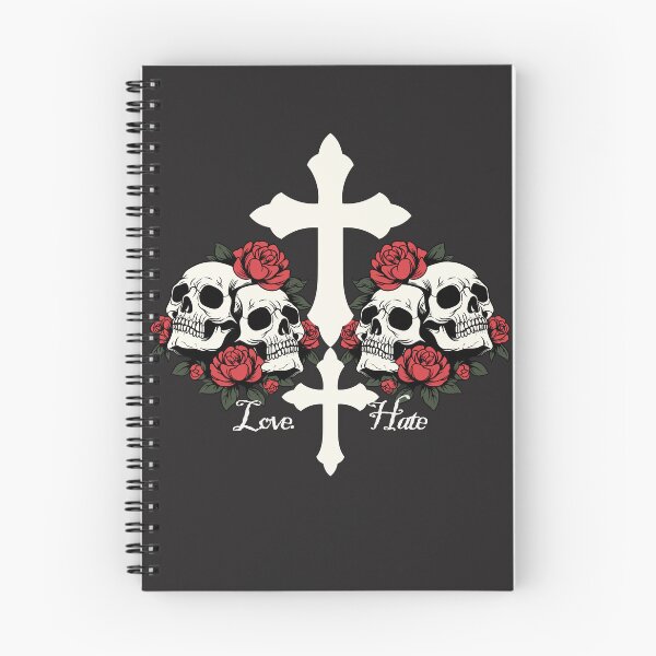 Item preview, Halloween Skulls and Roses with Cross Illustration Design designed and sold by Bluebird Crafted Tee.