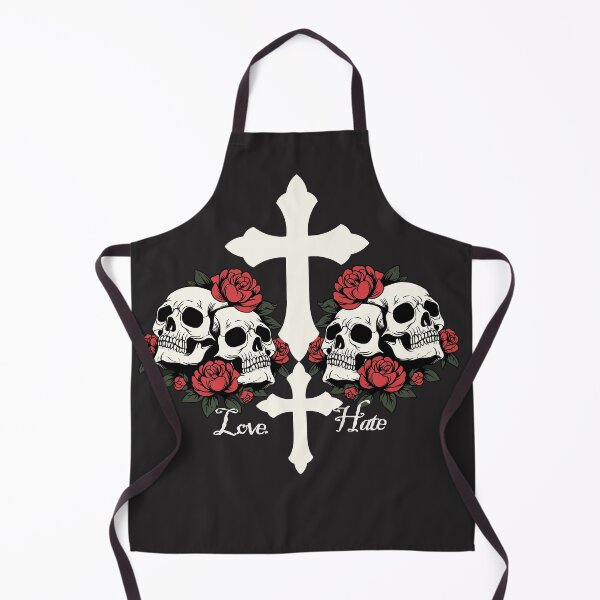 Item preview, Halloween Skulls and Roses with Cross Illustration Design designed and sold by Bluebird Crafted Tee.