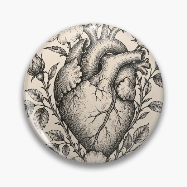 Item preview, Vintage Anatomical Heart Botanical Illustration designed and sold by SoftSpaceDesign.