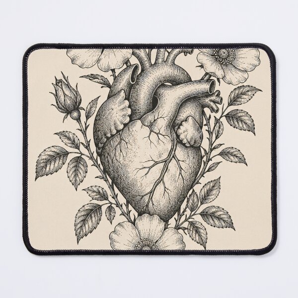 Item preview, Vintage Anatomical Heart Botanical Illustration designed and sold by SoftSpaceDesign.
