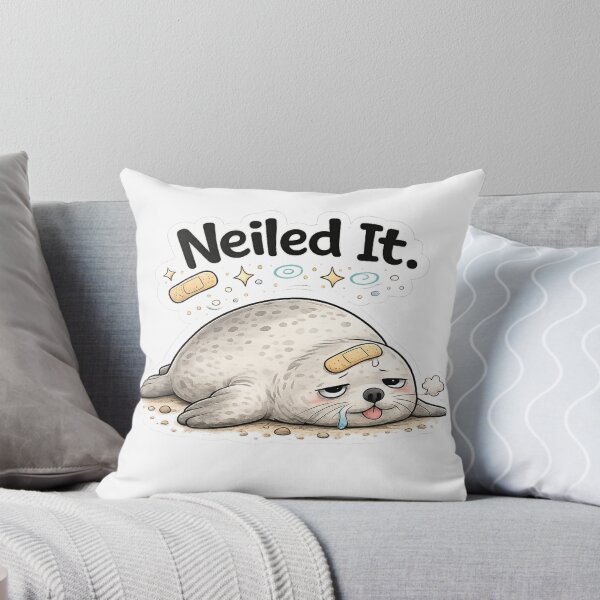 Item preview, Neiled It Seal | Funny Pun Seal Meme designed and sold by Doodle ⭐⭐⭐⭐⭐.