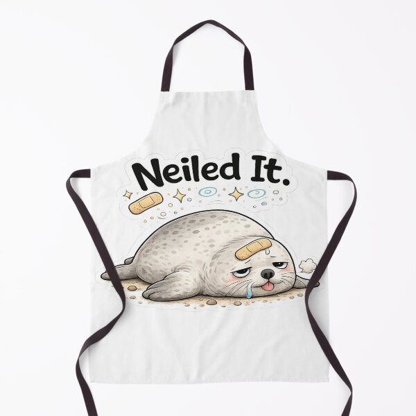 Item preview, Neiled It Seal | Funny Pun Seal Meme designed and sold by Doodle ⭐⭐⭐⭐⭐.