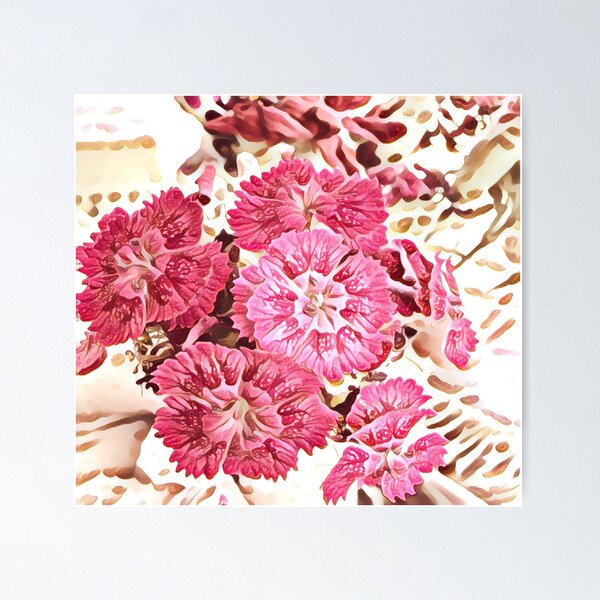 Item preview, Impressionist Pink Carnation Bouquet Macro Digital Painting designed and sold by BalkanBloom.