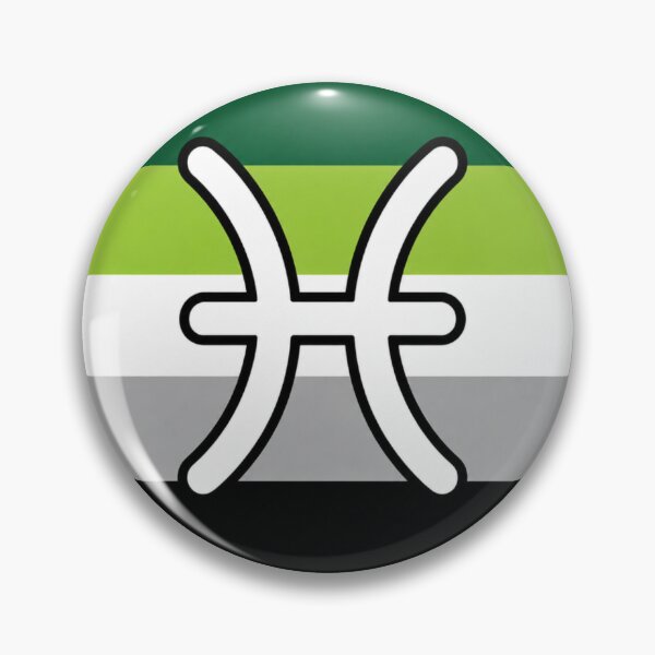 Item preview, Pisces Aromantic Pride Symbol  designed and sold by MandiDaniDesign.