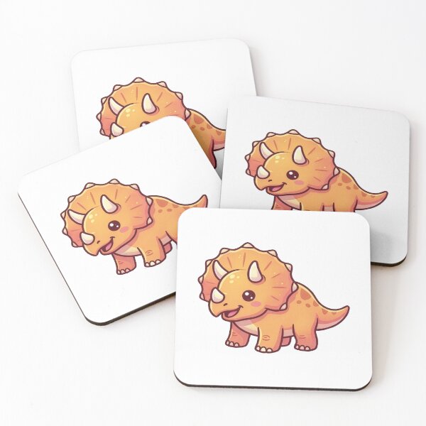 Item preview, Kawaii Cute Triceratops Dinsoaurs designed and sold by learnandexplore.