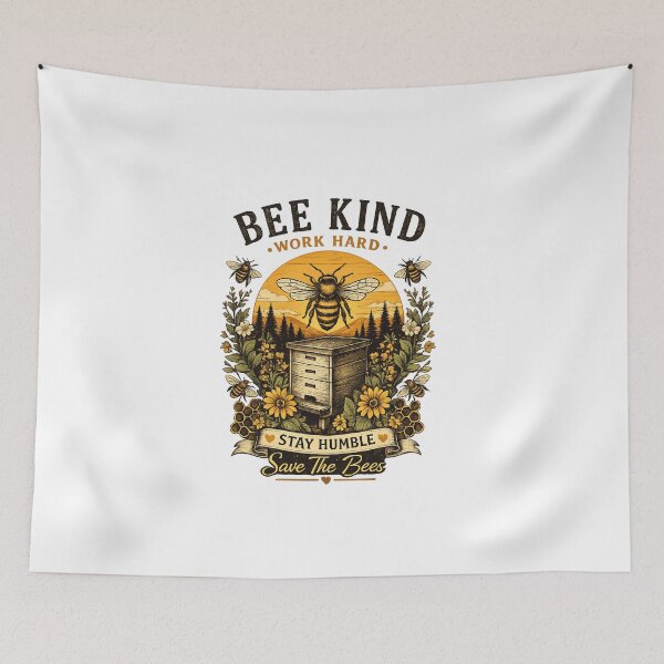 Artikelvorschau, Sei freundlich, rette die Bienen – Vintage-Imker-Retro-Natur-T-Shirt entworfen und verkauft von oqr2.