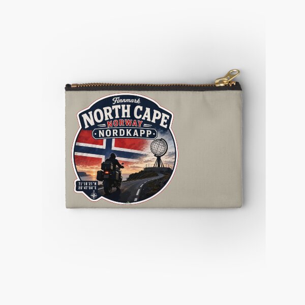 Item preview, Nordkapp North Cape Norway Motorcycle Sticker TShirt 11 designed and sold by OuterShellUK.