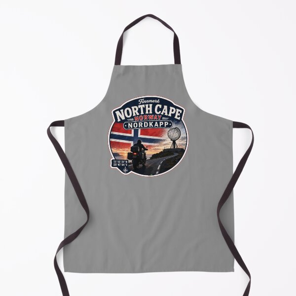 Item preview, Nordkapp North Cape Norway Motorcycle Sticker TShirt 11 designed and sold by OuterShellUK.