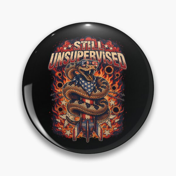 Item preview,  Still Unsupervised Coiled Rattlesnake Flame Rocket Tee v1 designed and sold by DarylWelsh2024.