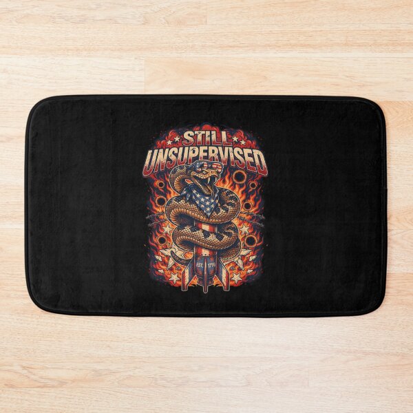 Item preview,  Still Unsupervised Coiled Rattlesnake Flame Rocket Tee v1 designed and sold by DarylWelsh2024.