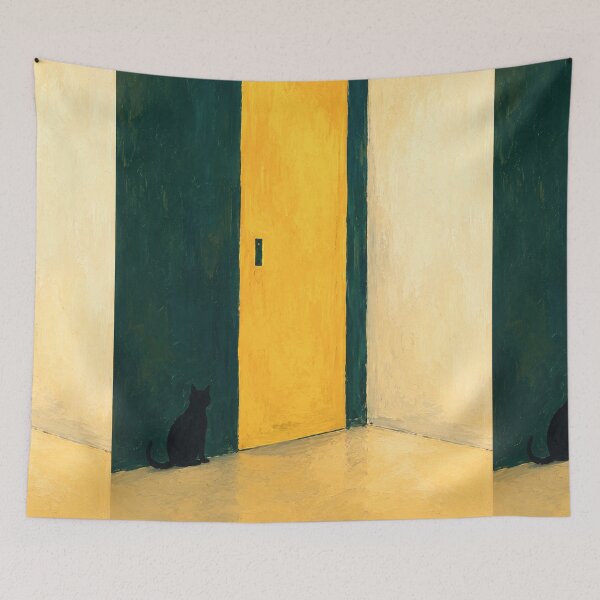 Item preview, "The Door That Refused to Open" – Modern Yellow Door Art designed and sold by Moodzu.