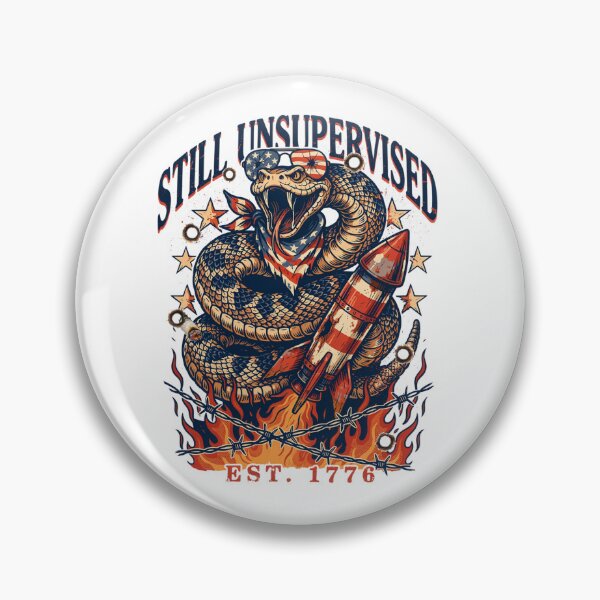 Item preview,  Still Unsupervised Coiled Rattlesnake Flame Rocket Tee v2 designed and sold by DarylWelsh2024.