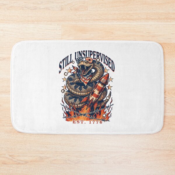 Item preview,  Still Unsupervised Coiled Rattlesnake Flame Rocket Tee v2 designed and sold by DarylWelsh2024.