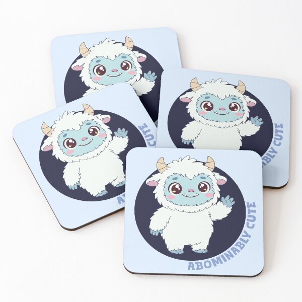 Item preview, Abominably Cute Yeti | Kawaii Smiling Abominable Snowman designed and sold by Hallowed Artistry.