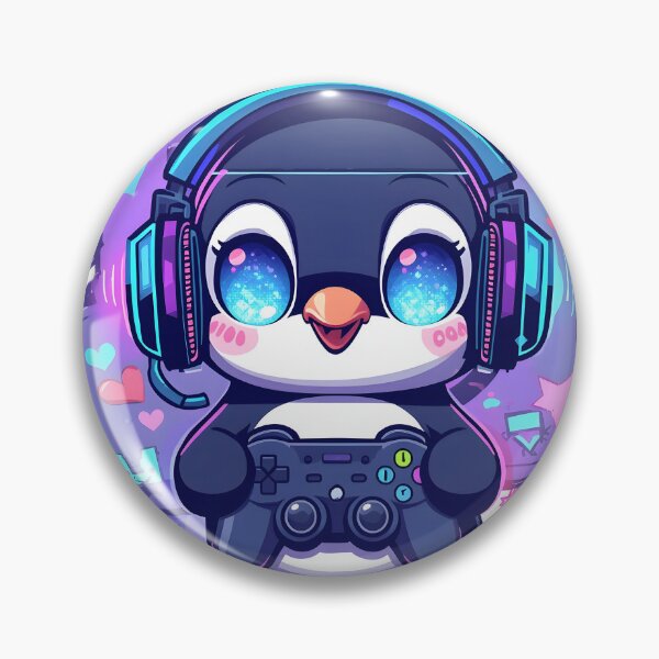Item preview, Cute Gamer Penguin Sticker | Kawaii Gaming Penguin with Controller | Anime Gaming Animal designed and sold by dreamz-world.