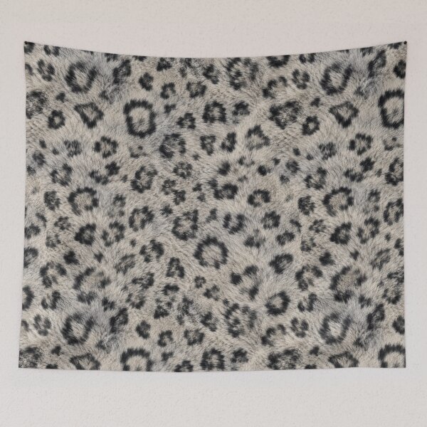 Item preview, Snow Leopard Print Fur Texture Grey Animal Pattern designed and sold by GalaMine.