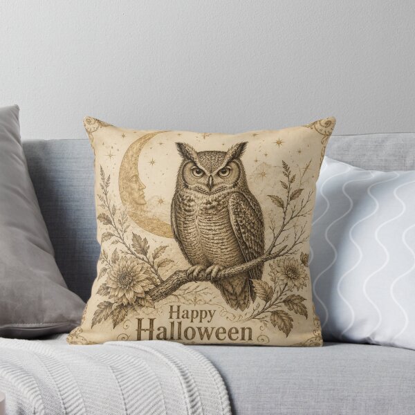 Item preview, Ivory Vintage Halloween Owl Design designed and sold by SunnyDesign82.