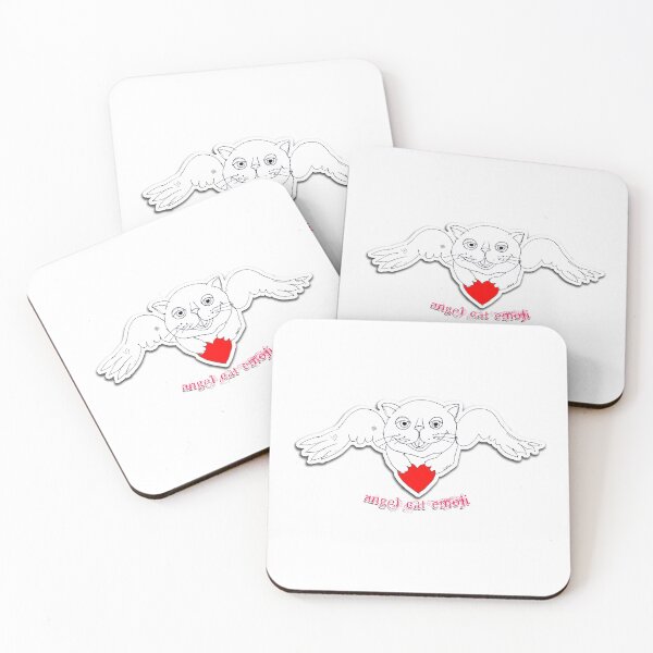 Item preview, Emoji Loving Angel Cat (Ink drawing by ACCI) designed and sold by VanyssaGraphics.