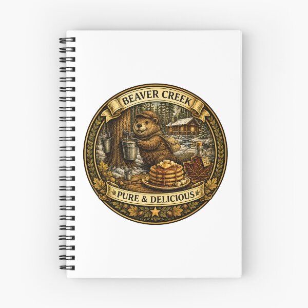 Item preview, Beaver Creek Maple Syrup | Cozy Woodland Beaver | Rustic Cabin Breakfast designed and sold by MrDev.