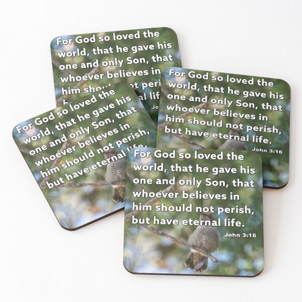 Item preview, John 3:16 - For God So Loved -  Hummingbird Photograph designed and sold by InsprtnlArtbyDP.