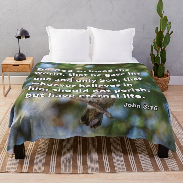 Item preview, John 3:16 - For God So Loved - Hummingbird Photograph designed and sold by InsprtnlArtbyDP.