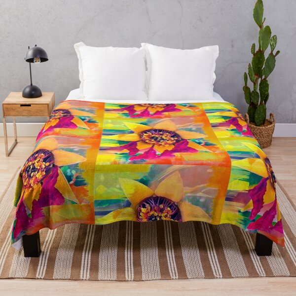 Item preview, Psychedelic Glitch Art Passion Flower Digital Painting designed and sold by BalkanBloom.