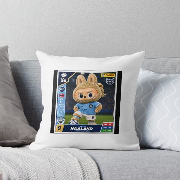 Aperçu de l'œuvre Carte à collectionner de football Labubu Haaland | Objet de collection Kawaii Soccer créée et vendue par Boreal Apparel.