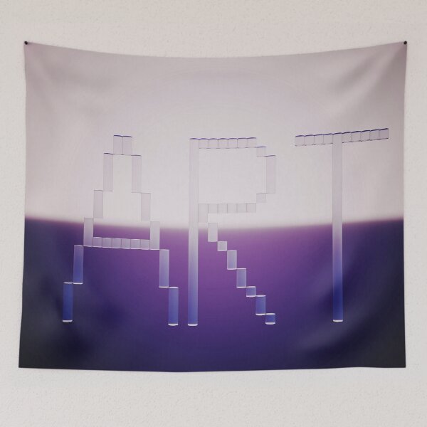 Item preview, Pixel Art – Retro 8-Bit Typography on Purple Gradient Design designed and sold by BuckaBaby.