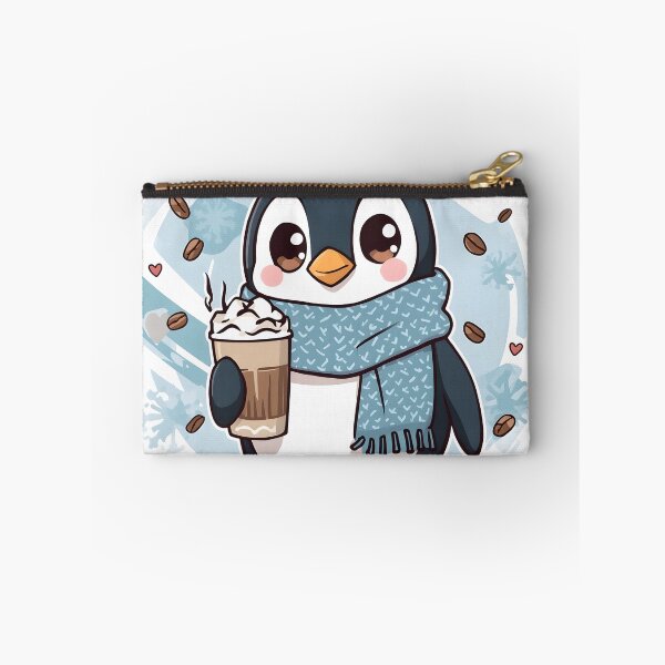 Item preview, Cute Coffee Penguin Sticker | Kawaii Winter Penguin with Latte | Cozy Penguin Illustration designed and sold by dreamz-world.