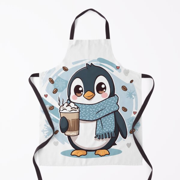 Item preview, Cute Coffee Penguin Sticker | Kawaii Winter Penguin with Latte | Cozy Penguin Illustration designed and sold by dreamz-world.
