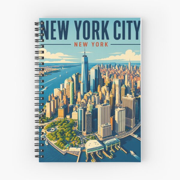 Item preview, Vintage New York City Travel Poster - NYC Skyline Art designed and sold by Funky Bear Illustrations.