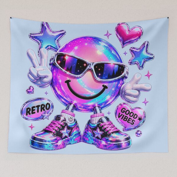 Item preview, Cute Holographic Smiley Art  designed and sold by StickersHul.