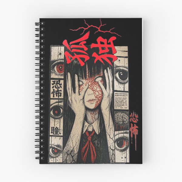 Item preview, Kodoku - Dark Manga Streetwear Girl with Kanji designed and sold by SoulTreasures.