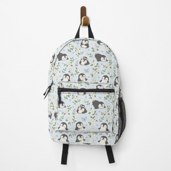 Item preview, Penguin Jasmine Garden Kawaii Floral Pattern designed and sold by Soft Berry Studio.