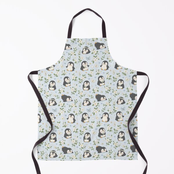 Item preview, Penguin Jasmine Garden Kawaii Floral Pattern designed and sold by Soft Berry Studio.