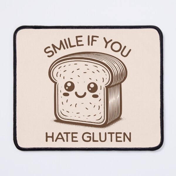 Item preview, Smile If You Hate Gluten Cute Smiling Bread Gluten Intolerance Humor designed and sold by KLArtzStore.