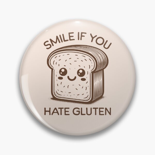 Item preview, Smile If You Hate Gluten Cute Smiling Bread Gluten Intolerance Humor designed and sold by KLArtzStore.