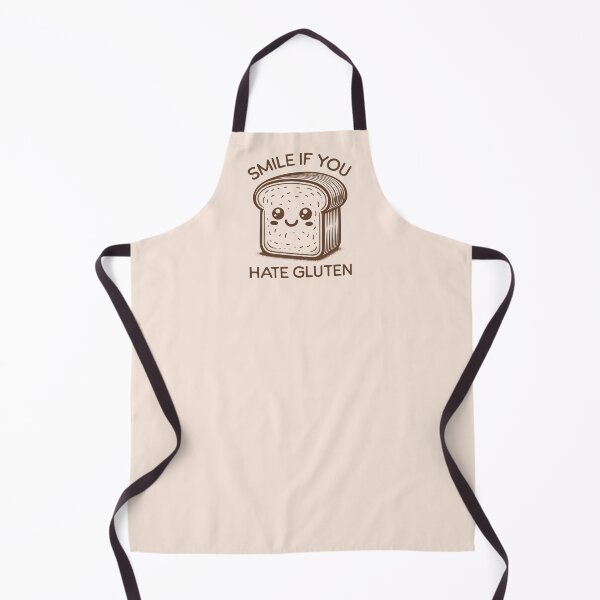 Item preview, Smile If You Hate Gluten Cute Smiling Bread Gluten Intolerance Humor designed and sold by KLArtzStore.