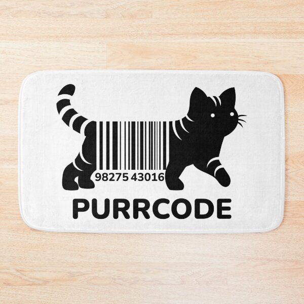 Item preview, Purrcode Funny Barcode Cat Black Striped Cat Design designed and sold by Skryp-art.