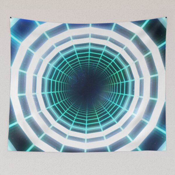 Item preview, Cyan Circular Wireframe Tunnel & Neons designed and sold by Electric Shock!! Design.