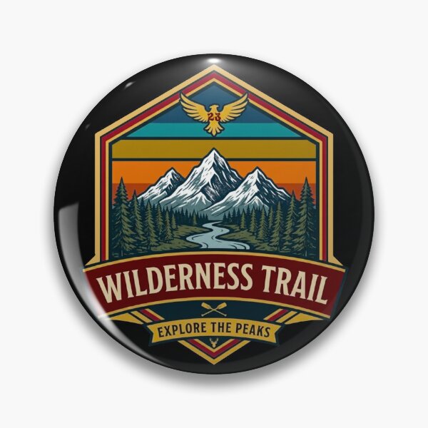 Item preview, Wilderness Trail Retro Eagle Mountain Vintage Art designed and sold by Global-Command.