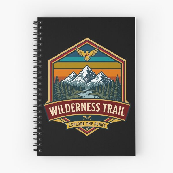 Item preview, Wilderness Trail Retro Eagle Mountain Vintage Art designed and sold by Global-Command.